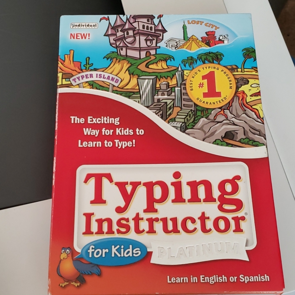 Typing instructions for kids English and Spanish